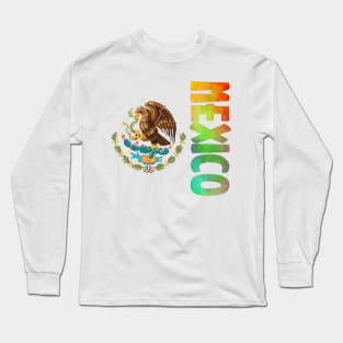 Mexico Coat of Arms Design Long Sleeve T-Shirt